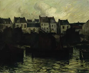 Cottet Charles Prints: Breton Village by The Coast (Camaret), 1885-1899. Creator: Charles Cottet