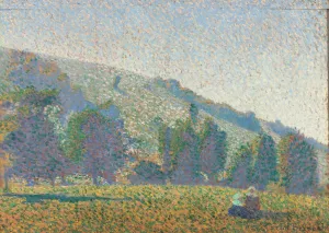 Two Breton women in a meadow, 1886. Artist: Bernard, Emile (1868-1941) Two Breton women in a meadow, 1886. Artist: Bernard, Emile (1868-1941)