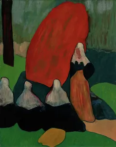 Breton Women with Seaweed, about 1892. Creator: Emile Bernard