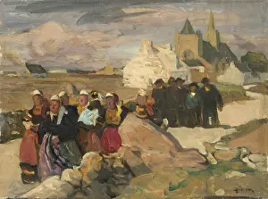 Simon Prints: Bretons, 1907. Creator: Lucien Simon