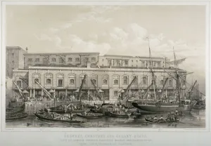 Docks Prints: Brewers Quay, Chester Quay and Galley Quay, Lower Thames Street, City of London, 1846