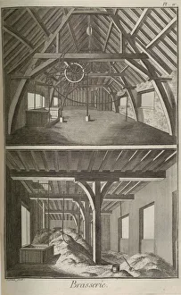 Brewery Prints: Brewery. From Encyclopedie by Denis Diderot and Jean Le Rond d Alembert, 1751-1765