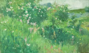 Bushes Prints: Briar-Rose Bushes Flowering on the Isle of Tjörn. Creator: Karl Nordström