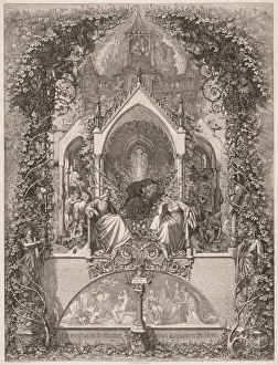 Briar Rose (Dornroschen), 1836. Creator: Eugen Napoleon Neureuther (German, 1806-1862)