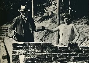 Bricklaying Collection: Bricklayer and Artisan, 1928, (1945). Creator: Unknown