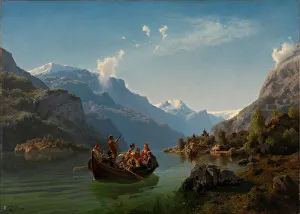 Betrothed Collection: Bridal journey in Hardanger. Artist: Gude, Hans (1825-1903)