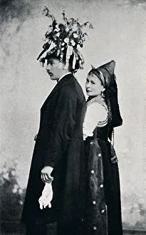 A bride and bridegroom of the Black Forest, 1912. Artist: E Uhlenhuth A bride and bridegroom of the Black Forest, 1912. Artist: E Uhlenhuth