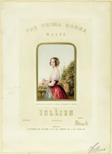 Baxter George Prints: The Bride, cover for The Prima Donna Waltz sheet music, 1850. Creator: George Baxter