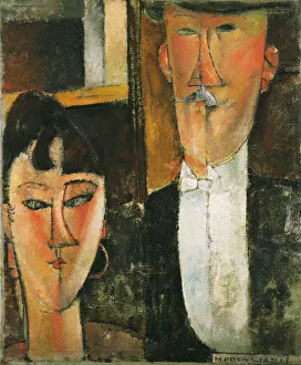 Matrimony Prints: Bride and Groom. Artist: Modigliani, Amedeo (1884-1920)