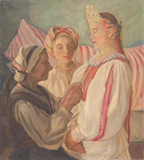 Bridal Prints: Bride from Helpa, 1935-1936. Creator: Stefan Polkorab