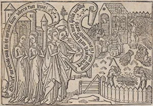 The Bridegroom Showing the Bride His Land, from a Canticum Canticorum... ca. 1460 / 1465