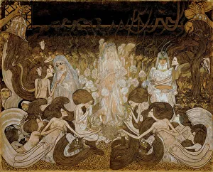Toorop Prints: The three brides, 1892-1893. Creator: Toorop, Jan (1858-1928)
