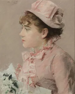 Pastel On Canvas Prints: The Bridesmaid