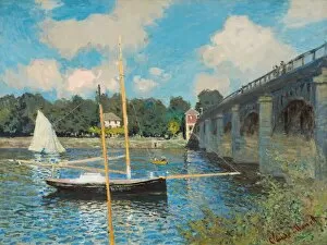 Argenteuil Val Doise Ile De France France Gallery: The Bridge at Argenteuil, 1874. Creator: Claude Monet