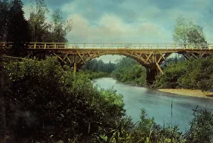 Road Building Prints: A Bridge Over the Barsa River. Kedrovsko-Alekseevsk Railroad