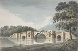 Cornish Gallery: Bridge at Blenheim Palace (recto); York Cathedral (verso), 18th-19th century