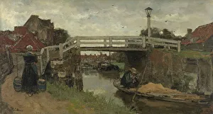 Maris Jacob Henricus Prints: The Bridge, c.1879. Creator: Jacob Henricus Maris
