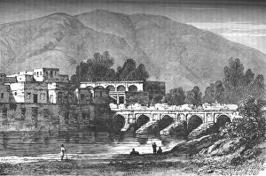 Anglo Afghan War Gallery: The Bridge, Cabul, c1880