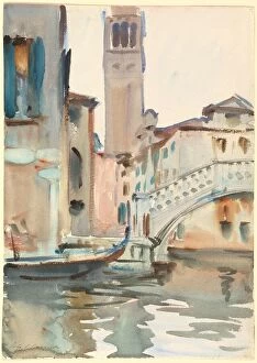 Campanile Collection: A Bridge and Campanile, Venice, 1902 / 1904. Creator: John Singer Sargent