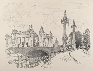 Bridge at Charlottenburg, 1921. Creator: Joseph Pennell