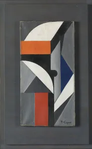 Cubist Prints: The Bridge and the Clock, c1925. Creator: Ragnhild Keyser