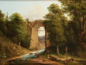 Overgrown Prints: Bridge in Czerna, 1848. Creator: Aleksander Plonczynski