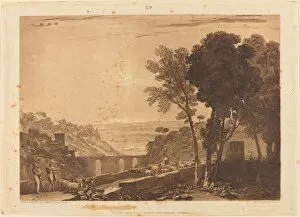The Bridge and Goats, published 1812. Creator: JMW Turner