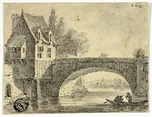 Bridge with House, n. d. Creator: Unknown