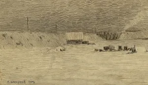 Smirnov Boris Vasilievich Prints: A Bridge over the Irkut River, 1904. Creator: Boris Vasilievich Smirnov