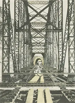 Circum Baikal Prints: Bridge over Khvoynaya Bay, 1904-1917. Creator: Unknown