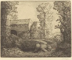 Bridge at the Mill (Le pont du moulin). Creator: Alphonse Legros
