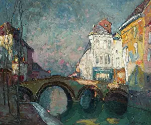 Sandstone Prints: Bridge in Malines, 1930. Creator: Mieczyslaw Rakowski