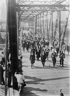 Mexico Central America Prints: Bridge to Mexico, between c1915 and c1920. Creator: Bain News Service