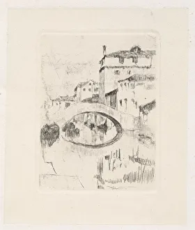 Otto H Bacher American Prints: Bridge in Moonlight, late 19th-early 20th century