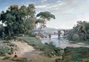 Jean Baptiste Camille Prints: The Bridge at Narni, 1827. Artist: Jean-Baptiste-Camille Corot