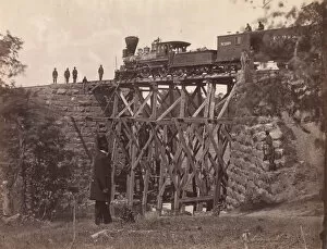 Andrew J Gallery: Bridge on Orange and Alexandria Rail Road, as Repaired by Army Engineers under Colonel