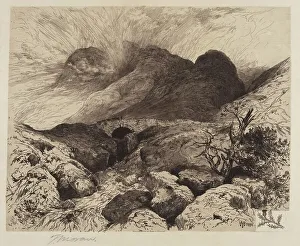 Boulders Prints: Bridge in the Pass of Glencoe?Scotland, 1882. Creator: Thomas Moran
