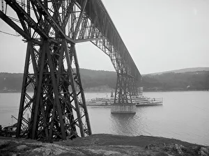 Rail Road Prints: Under the bridge, Poughkeepsie, N.Y. c.between 1910 and 1920. Creator: Unknown
