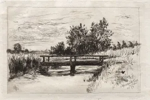 Otto H Bacher American Prints: Bridge, Schleissheim, 1879. Creator: Otto H. Bacher (American, 1856-1909)