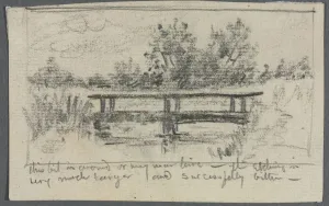 Otto H Bacher American Prints: The Bridge, Schleissheim. Creator: Otto H. Bacher (American, 1856-1909)