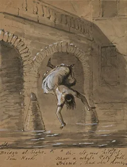 Wash On Paper Prints: Bridge of Sighs, 1825-1870. Creator: Alfred Jacob Miller