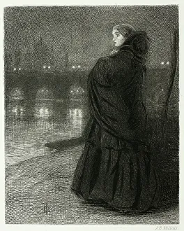 Millais John Everett Prints: Bridge of Sighs, 1858. Creator: John Everett Millais
