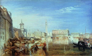 Jmw Turner Collection: Bridge of Sighs, Ducal Palace and Custom-House, Venice: Canaletti Painting, 1833. Artist: JMW Turner