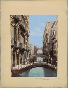 Italy Europe Prints: Bridge of Sighs and Palazzo Ducale in Venice, 1850-1876. Creator: Anon