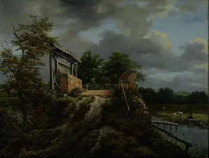 Irrigation Prints: Bridge with a Sluice, about 1648-1649. Creator: Jacob van Ruisdael
