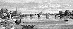 Bridge at Soo-chow; A Cruise to Soo-chow, 1875. Creator: Lindley, Augustus Frederick