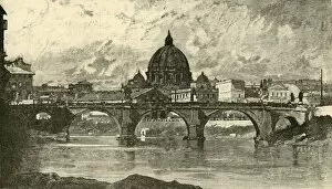 Emperor Hadrian Gallery: Bridge of St. Angelo, Rome, 1890. Creator: Unknown