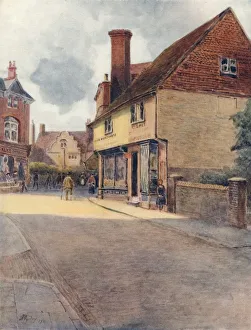 Bridge Street Corner, Godalming, 1911, (1914). Artist: Jamess Ogilvy