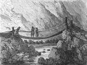 Peruvian Prints: Bridge of Surco; A Ramble in Peru, 1875. Creator: Unknown
