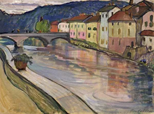 State Tretyakov Gallery Prints: A bridge in Switzerland, 1912. Creator: Della-Vos-Kardovskaya, Olga Ludvigovna (1875-1952)